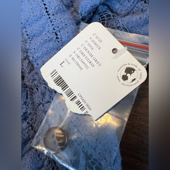 Free People Shayla Lace Mini Dress Women’s L BLUE * Missing Slip* Tunic Bohemian - Picture 6 of 12